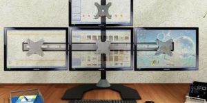 Quadruple 4 Monitor Stand