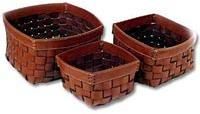 Woven Leather Basket