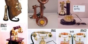 Brass & Wooden Telephone