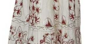 White Knne Length Skirt