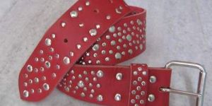 Studded Leather Belt - (10007)