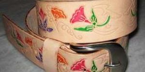 Painted Leather Belts
