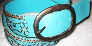 Sequin Leather Belts