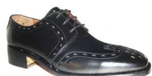 Mens Black Leather Shoes : MBLS-03