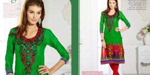 Ladies Embroidered Cotton Kurti