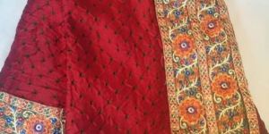 Pure tie & die Heavy border Georgette party wear saree