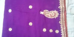 Robin's Egg Blue color Pure Gota Work Silk saree