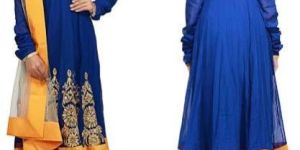Vivacious Blue Georgette Anarkali Suit