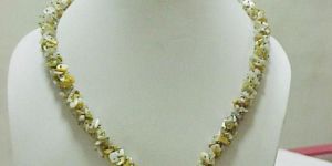 Natural Green Gemstone Chip Necklace