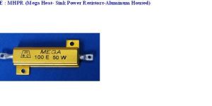 Aluminum Housed Resistors