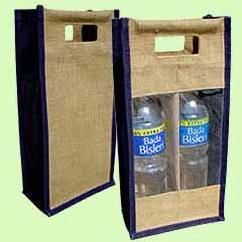 Jute Double Bottle Wine Bag