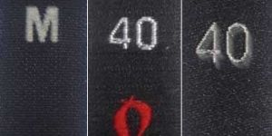 Woven Size Labels