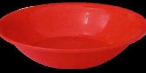 Red Plastic Soup Bowl