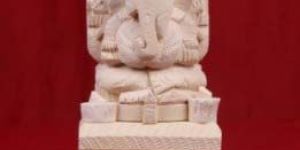 White Madar Ganesh Statue