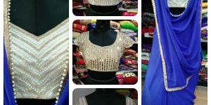 Royal Blue Georgette Sarees