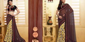 Yellow Georgette Saree