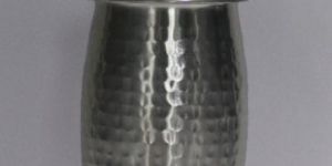 s.steel hammered lotion bottle