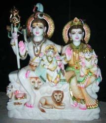 Marble Shiv Parivar Statue