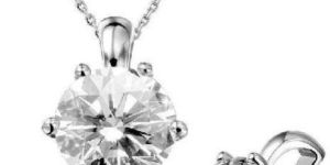 Certified 0.50CT Round Cut Real Solitaire Diamond Pendant