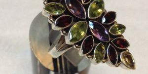 Multi Gem Stone Ring