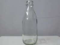 200 ml flavoured  milk & fruit juice clear glass bottles crown neck