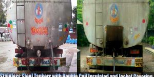 Stainless Steel Tankers with Double Coil Insulated, Jacket Covering