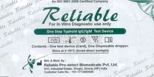 One Step Typhidot IgG & IgM Test Device