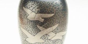 Bird Going Home Brass Cremation Urn