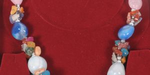 Multi-coloured Tumbled Stone Necklace