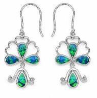 Silver Enamel Earrings