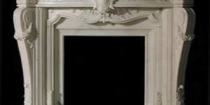 White Marble Fireplace