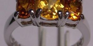 925 Citrin Silver Jewelry Ring