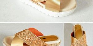 Golden Slip on for Party Wear