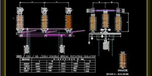 Double Break Center Post Rotating Type Isolator