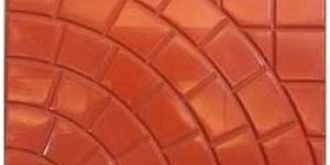 Single Round Chequered Tiles Moulds