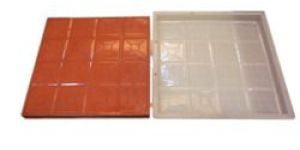 Square Designer Chequered Tiles Moulds