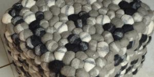 Woollen Pebble Poufs