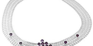 Silver Gemstone Necklace  - Sgn  002