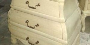 Wooden Whitewash 3 Drawer Chest