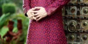 Self Texture Kurta Pyjama