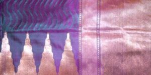 Silk Katan Temple Border Saree