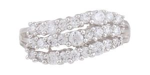 Sterling Silver Bridal Diamond Ring