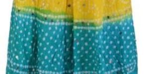 Indian Handmade Bandhej Print Long Skirt