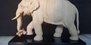 Wooden Elephant Statues