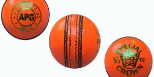 Orange Leather Cricket Ball