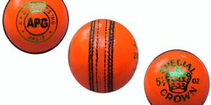 Orange Leather Cricket Balls