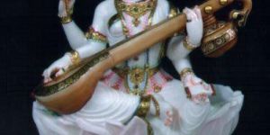 Marble Saraswati Mata Statue