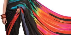 Designer Printed Georgette Saree For Party Wear