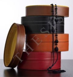 Leather Round Box