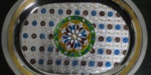 Meenakari Steel Tray